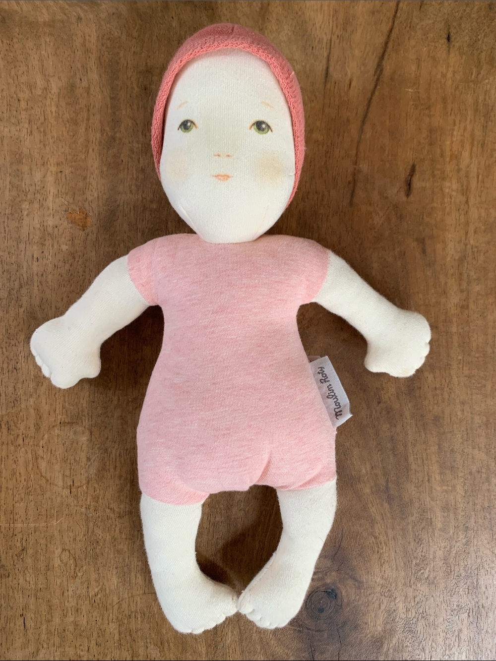 Moulin Roty Waldorf Style Soft Pink Baby Doll Plush for Kids